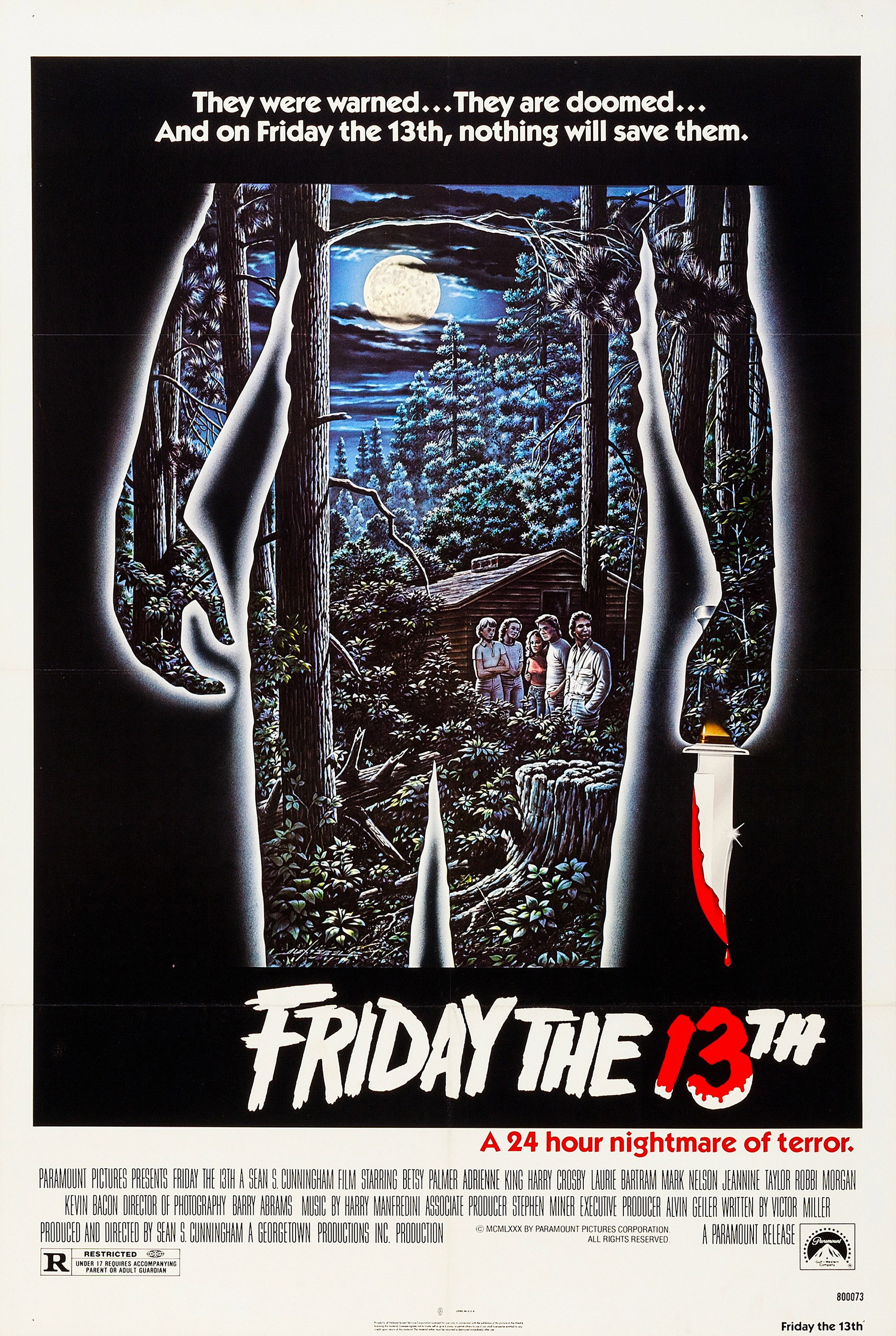 Friday the 13th 1980 horror movie poster